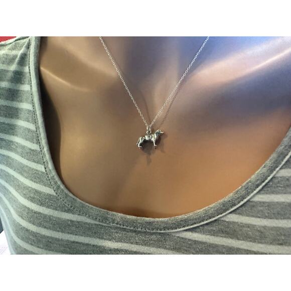 Sterling Silver Loving Labrador Dog Charm Necklace - Picture 5 of 5